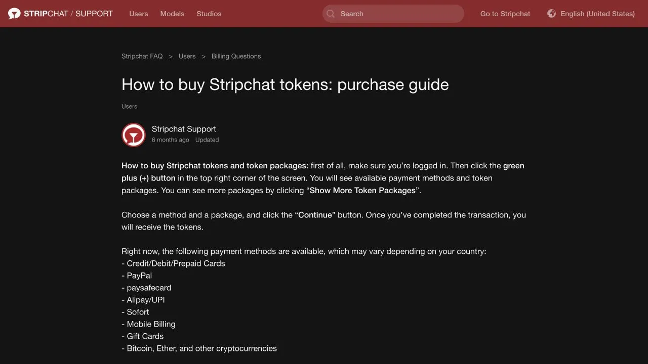 Stripchat का टोकन खरीद गाइड, जिसमें Alipay/UPI और दूसरे भुगतान तरीकों के साथ देश के अनुसार उपलब्धता बदलने की बात है